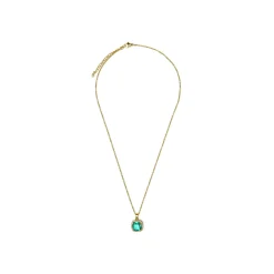 Collar con Cuarzo Hidrotermal Verde Paraiba acabado oro amarillo 18k - Kada