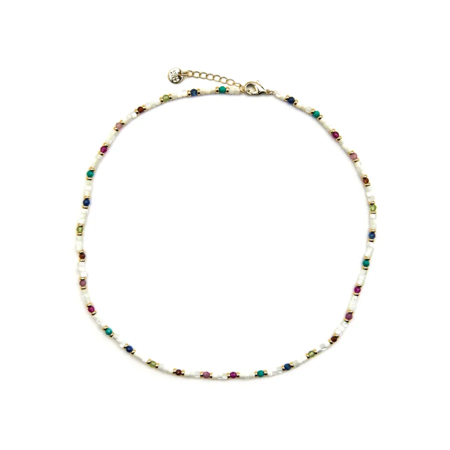 Collar con Madreperla Blanca acabado oro 18k - Xolau