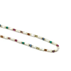 Collar con Madreperla Blanca acabado oro 18k - Xolau