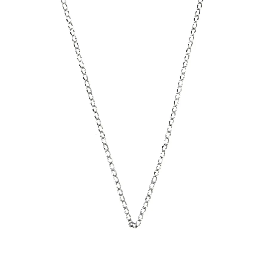 Collar de 50 cm acabado en rodio - Zalo