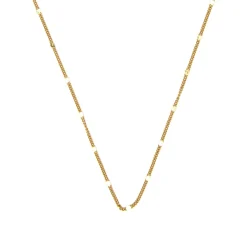 Collar de 50 cm acabado en oro amarillo de 18k - Dimha