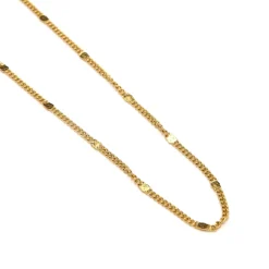 Collar de 50 cm acabado en oro amarillo de 18k - Dimha
