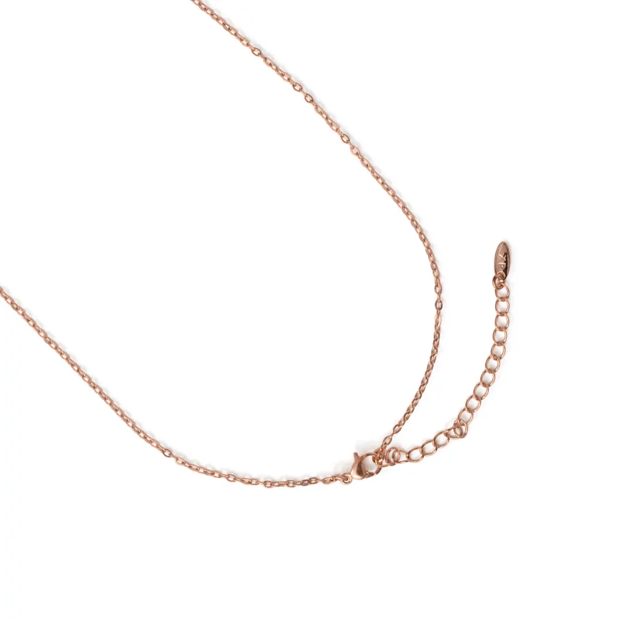 Collar de Circonita Amatista acabado en oro rosa de 18k - Dawon