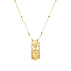Collar de Circonita Brillante acabado en oro amarillo 18K - Sufariz
