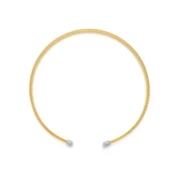 Collar de Circonita Brillante acabado en oro amarillo 18k - Thaura