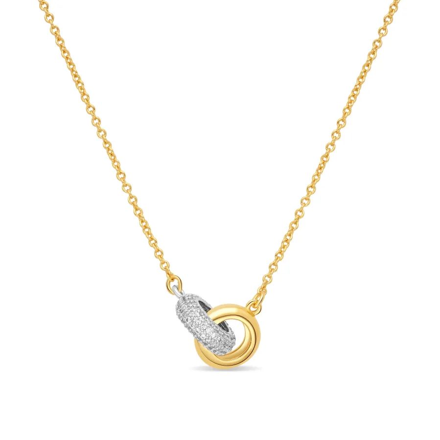 Collar de Circonita Brillante acabado en oro amarillo de 18k - Lepua