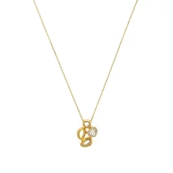 Collar de Circonita Brillante acabado en oro amarillo 18k - Kinfre