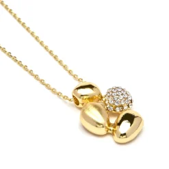 Collar de Circonita Brillante acabado en oro amarillo 18k - Kinfre