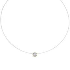 Collar de Circonita Brillante acabado en oro amarillo de 18k - Ferly