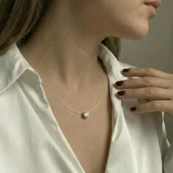Collar de Circonita Brillante acabado en oro amarillo de 18k - Ferly