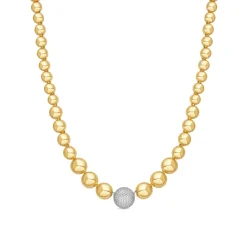 Collar de Circonita Brillante acabado en oro amarillo de 18k - Avihe