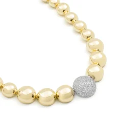 Collar de Circonita Brillante acabado en oro amarillo de 18k - Avihe