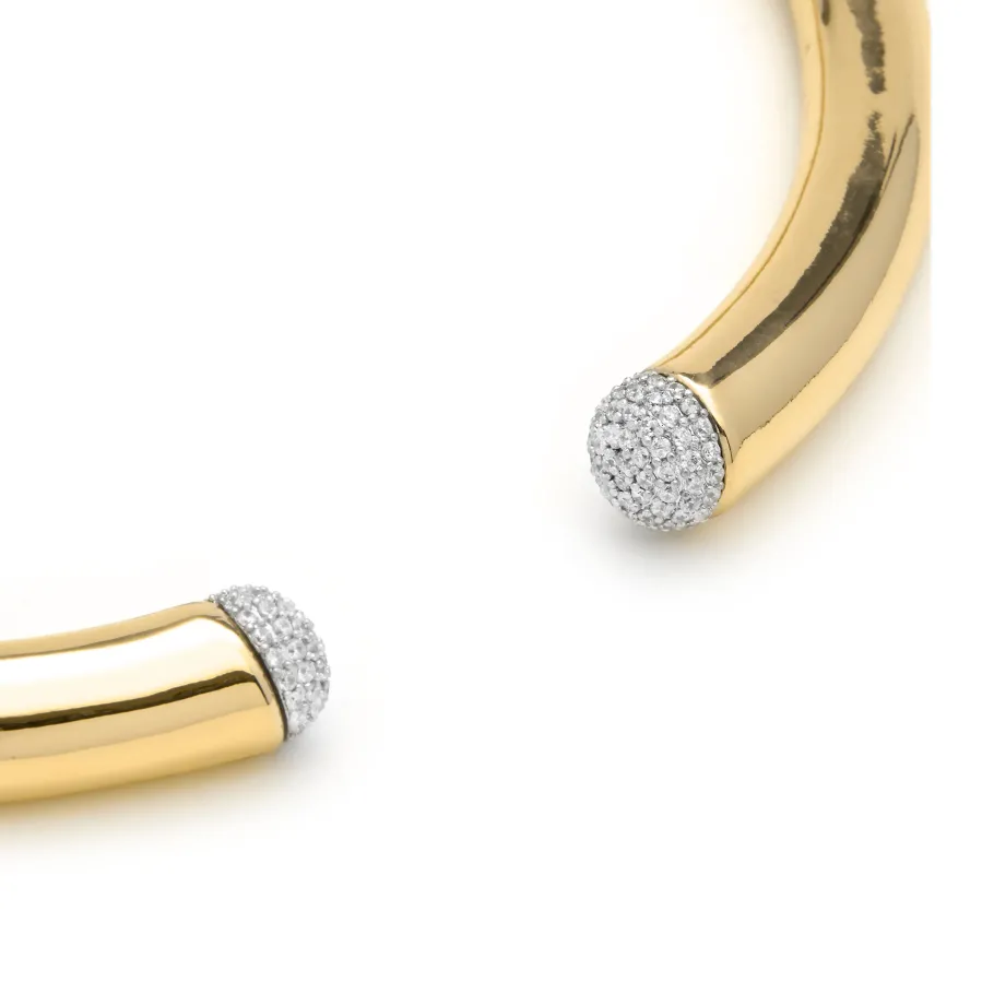 Collar de Circonita Brillante acabado en oro amarillo de 18k - Pharra