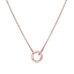 Collar de Circonita Brillante acabado en oro rosa de 18k - Sarok