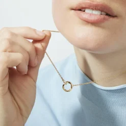 Collar de Circonita Brillante acabado en oro rosa de 18k - Sarok