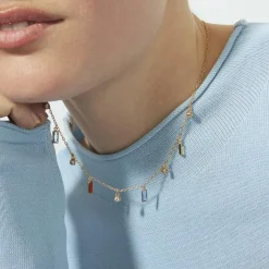 Collar de Circonita Multicolor acabado en oro amarillo de 18k - Othly