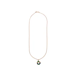 Collar de Circonita Multicolor acabado en oro rosa de 18k - Jafne