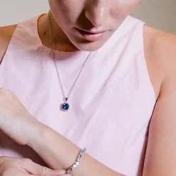 Collar de Circonita Tanzanita acabado en rodio - Kada