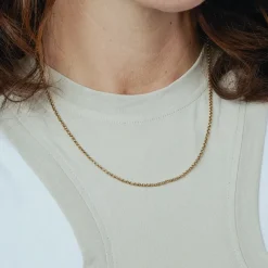 Collar de 45cm acabado en Oro Amarillo de 18k - Akido