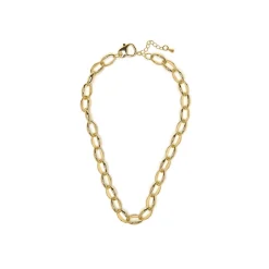 Collar de 42cm acabado en Oro Amarillo de 18k - Hande