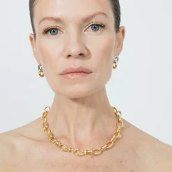 Collar de 42cm acabado en Oro Amarillo de 18k - Hande