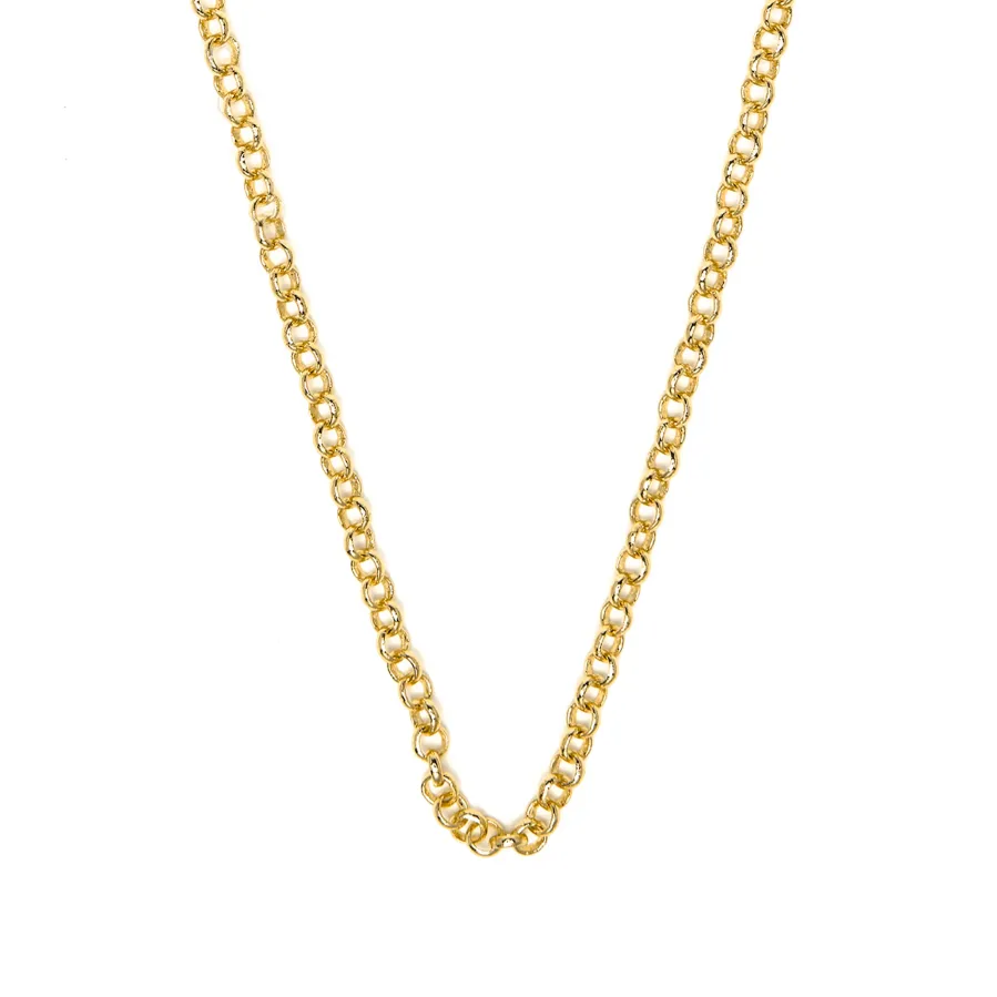 Collar de 50cm acabado en Oro Amarillo de 18k - Lakbra