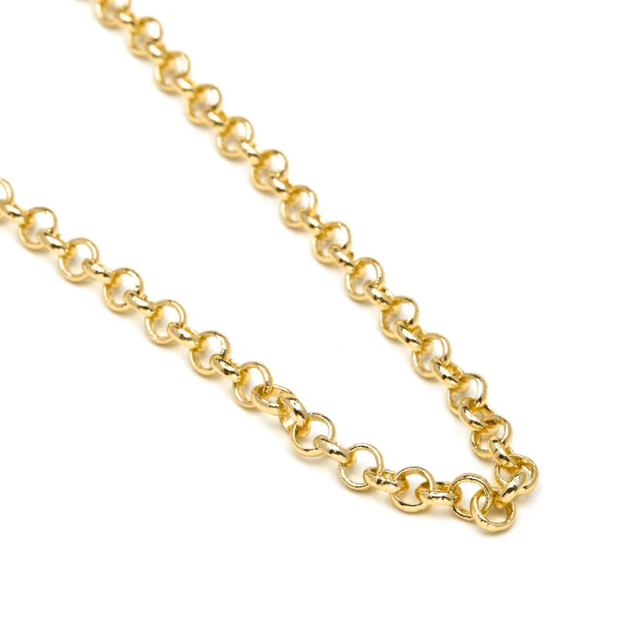 Collar de 50cm acabado en Oro Amarillo de 18k - Lakbra