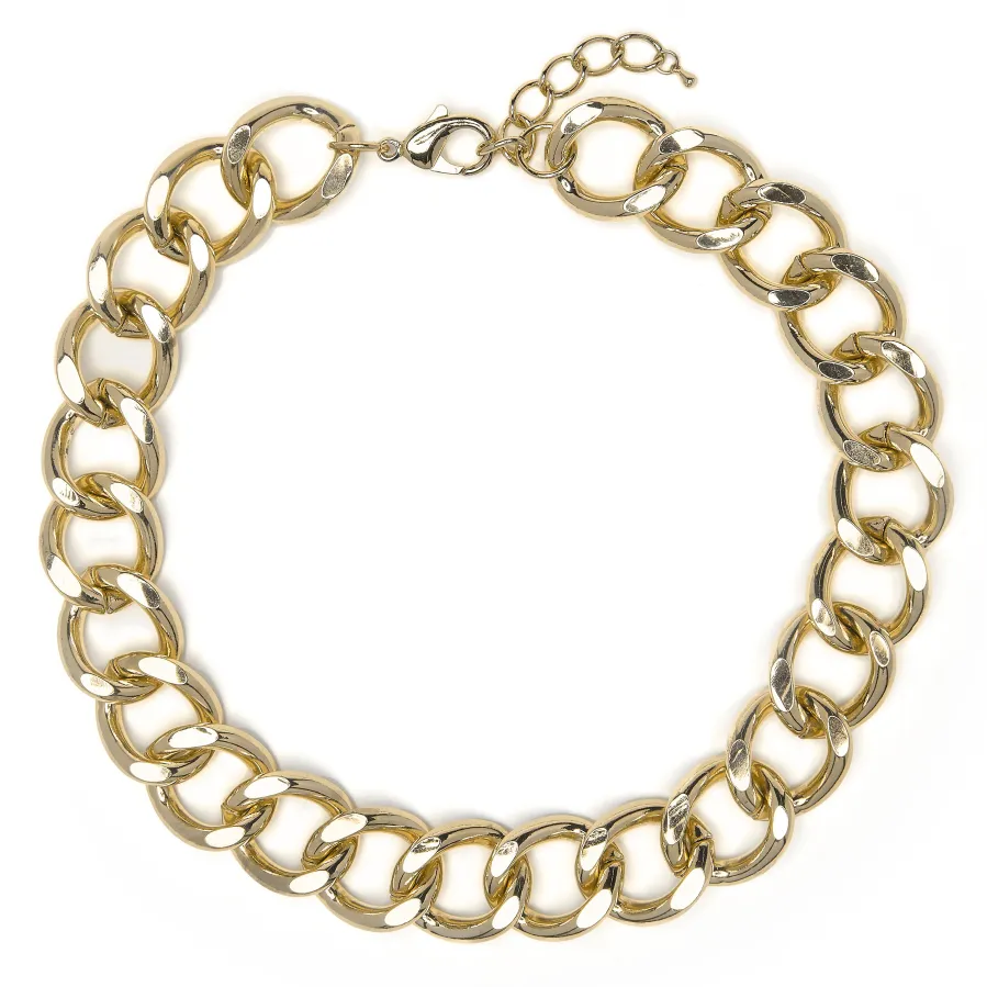 Collar de 45cm acabado en Oro Amarillo de 18k - Moba