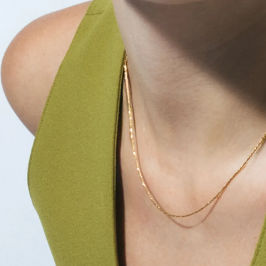 Collar de 45cm acabado en Oro Amarillo de 18k - Sayas