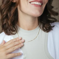 Collar de 45cm acabado en Oro Amarillo de 18K - Thapai