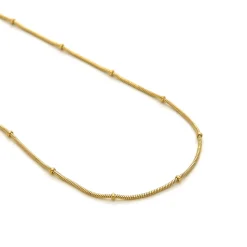 Collar de 45cm acabado en Oro Amarillo de 18K - Thapai