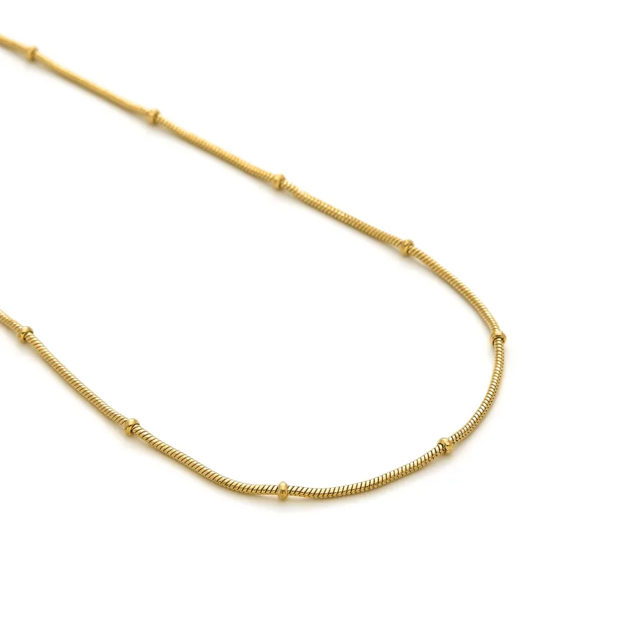 Collar de 45cm acabado en Oro Amarillo de 18K - Thapai