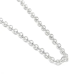 Collar de 50cm acabado en rodio - Lakbra