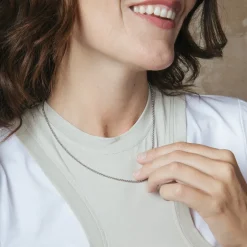 Collar de 45cm acabado en rodio - Thoth
