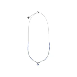 Collar de Cristal Azul acabado en rodio - Ilkan