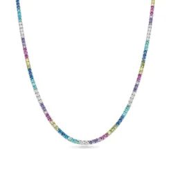 Collar de Cuarzo Hidrotermal Verde Paraiba Acabado En Plata - Kaime