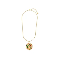 Collar de Cuarzo Hidrotermal Multicolor acabado en oro amarillo 18k - Fansya
