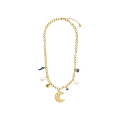 Collar de Lacado Azul acabado en oro amarillo 18k - Lynou