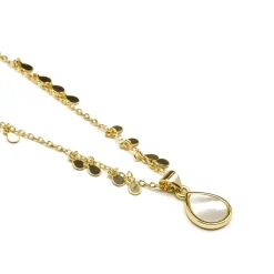 Collar de Madreperla Blanca acabado en oro amarillo 18K - Lain
