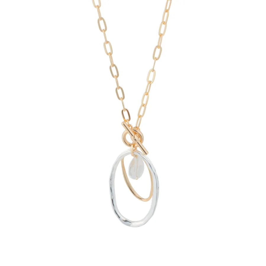 Collar de Perla Blanca acabado en oro amarillo 18k - Belefi