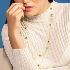 Collar de Perla Blanca acabado en oro amarillo 18K - Tislain