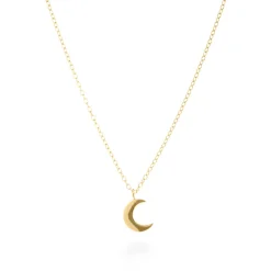 Collar de Plata de Ley 925 acabado en oro amarillo 18K - Crescent