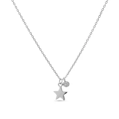 Collar de Plata de Ley 925 con Circonita Brillante acabado en rodio - Nasdic