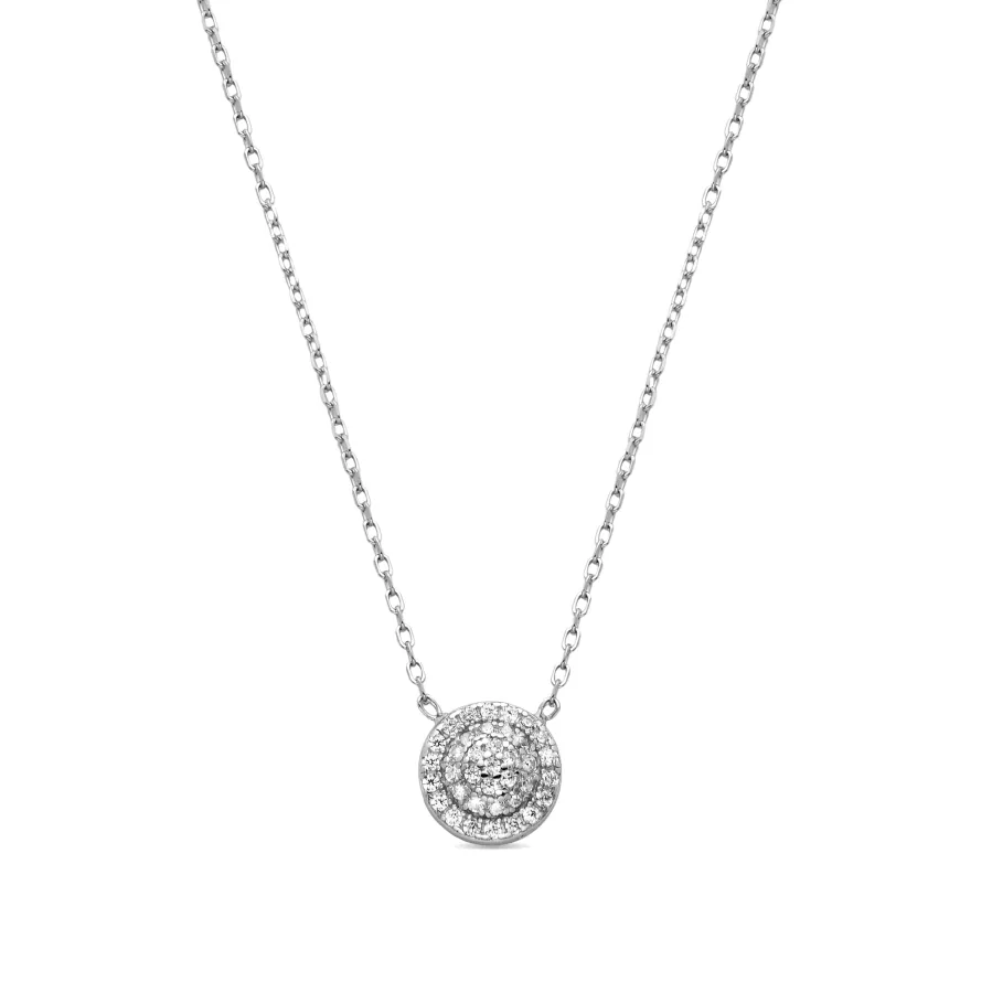 Collar de Plata de Ley 925 con Circonita Brillante acabado en rodio - Adhel