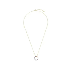 Collar de Plata de Ley 925 con Circonita Multicolor acabado en oro amarillo 18K - Hrius