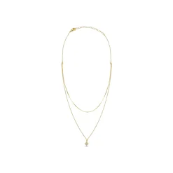 Collar de Plata de Ley 925 con Circonita Brillante acabado en oro amarillo 18K - Lialt