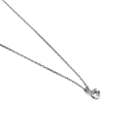 Collar de Plata de Ley 925 con Circonita Brillante acabado en rodio - Laiah