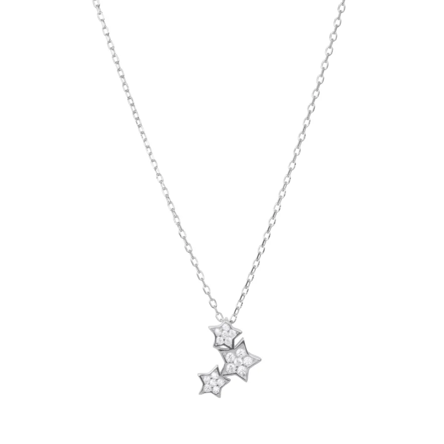 Collar de Plata de Ley 925 con Circonita Brillante acabado en rodio - Familia
