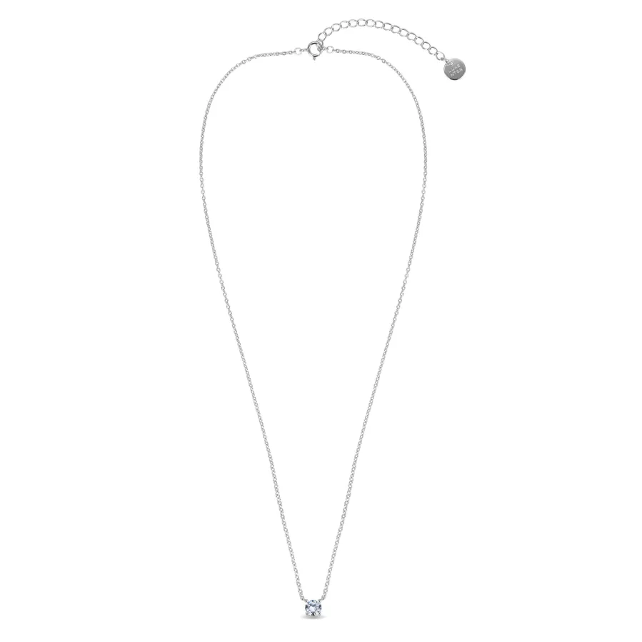 Collar de Plata de Ley 925 con Circonita Brillante acabado en rodio - Keval