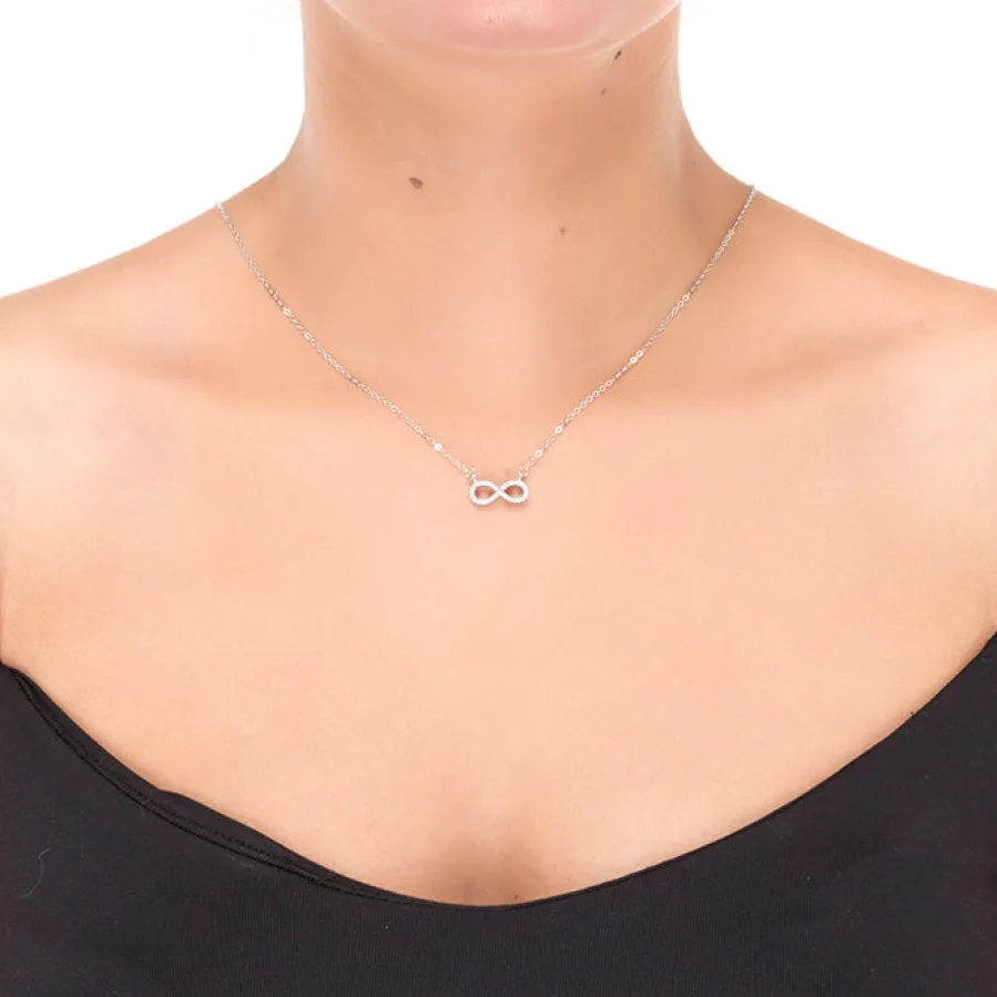 Collar de Plata de Ley 925 con Circonita Brillante acabado en rodio - Munthir